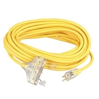 EC-04187 EXTENSION CORD - 12/3 25' SJTW - TRI-SOURCE LIGHTED END