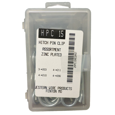 HPC-15 HITCH PIN CLIP ASSORTMENT - 15PCS