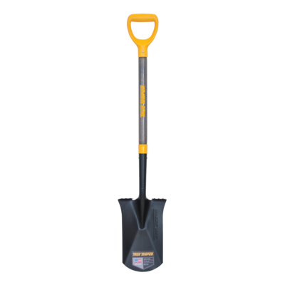 UNI-2540800 BORDER SPADE WITH COMFORT STEP AND D-GRIP ON HARDWOOD HANDLE