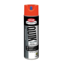 KRY-S03613 FLUORESCENT SAFETY RED - SOLVENT BASE - UPSIDE DOWN PAINT - 17 OZ