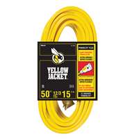 EXTENSION CORD - 12/3 50' YELLOW JACKET - LIGHTED END