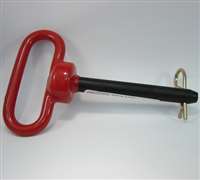 PMS-00123 H58 5/8X5-1/2 RED HANDLE HITCHPIN W/HITCH PIN CLIP