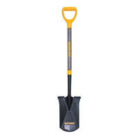 BORDER SPADE WITH COMFORT STEP AND D-GRIP ON HARDWOOD HANDLE